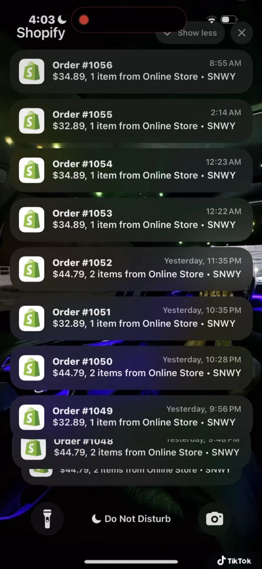 Order run: #1048 – #1056